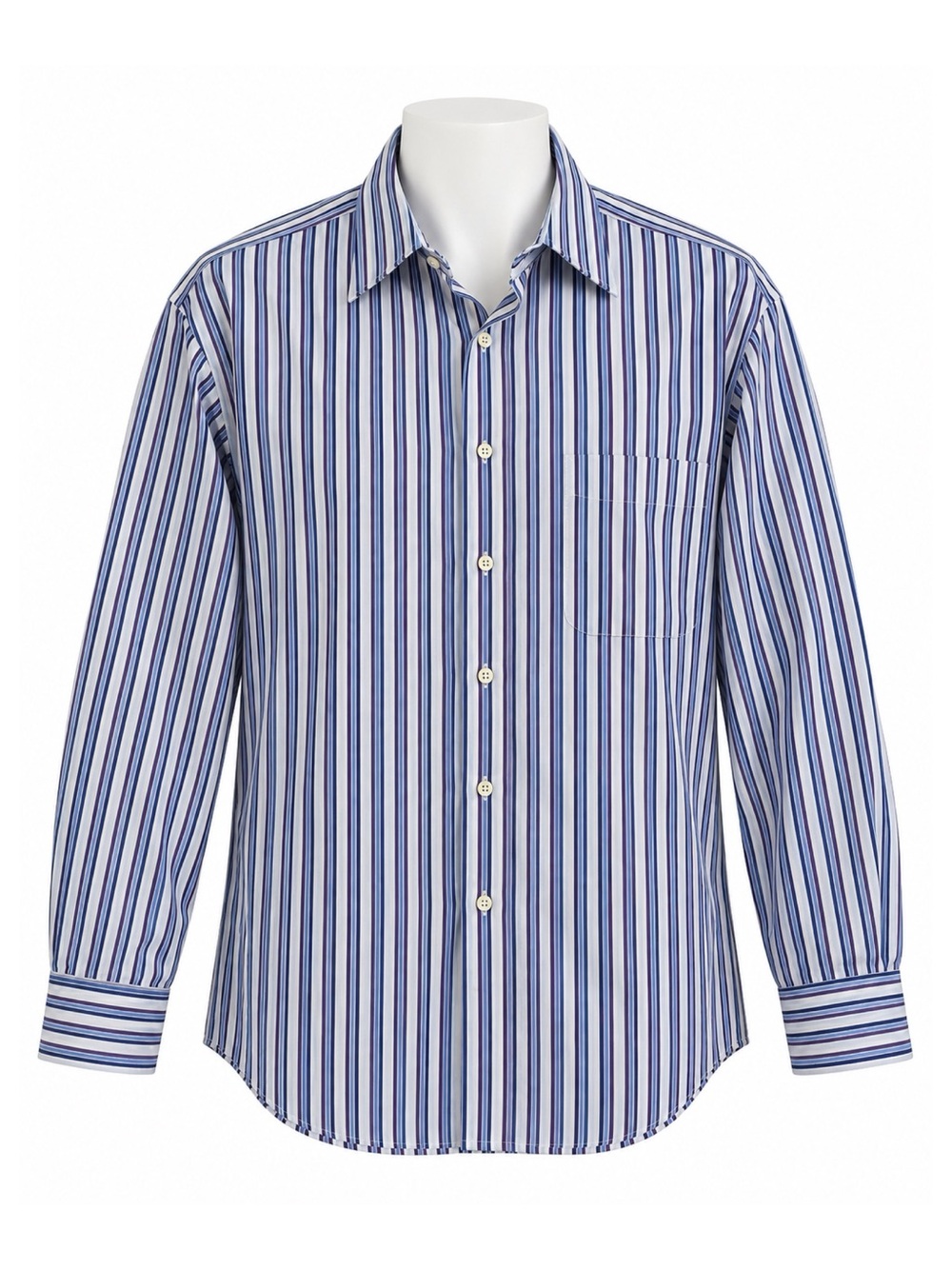 Size 17 34-35 Vintage Tommy Hilfiger Men’s Striped Button-Down Shirt